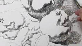 素描凤凰变成人画法视频,一笔一划绘就神话传奇  第2张